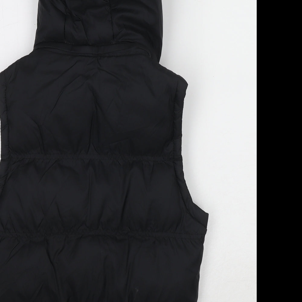 Brave Soul Womens Black Gilet Jacket Size 8 Zip