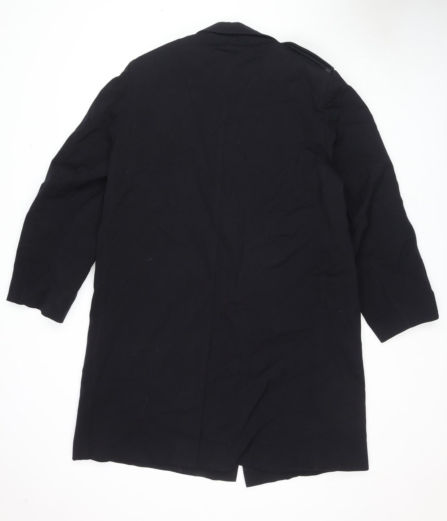 JS Mens Black Overcoat Blazer Size XL Button