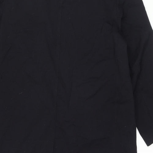 JS Mens Black Overcoat Blazer Size XL Button