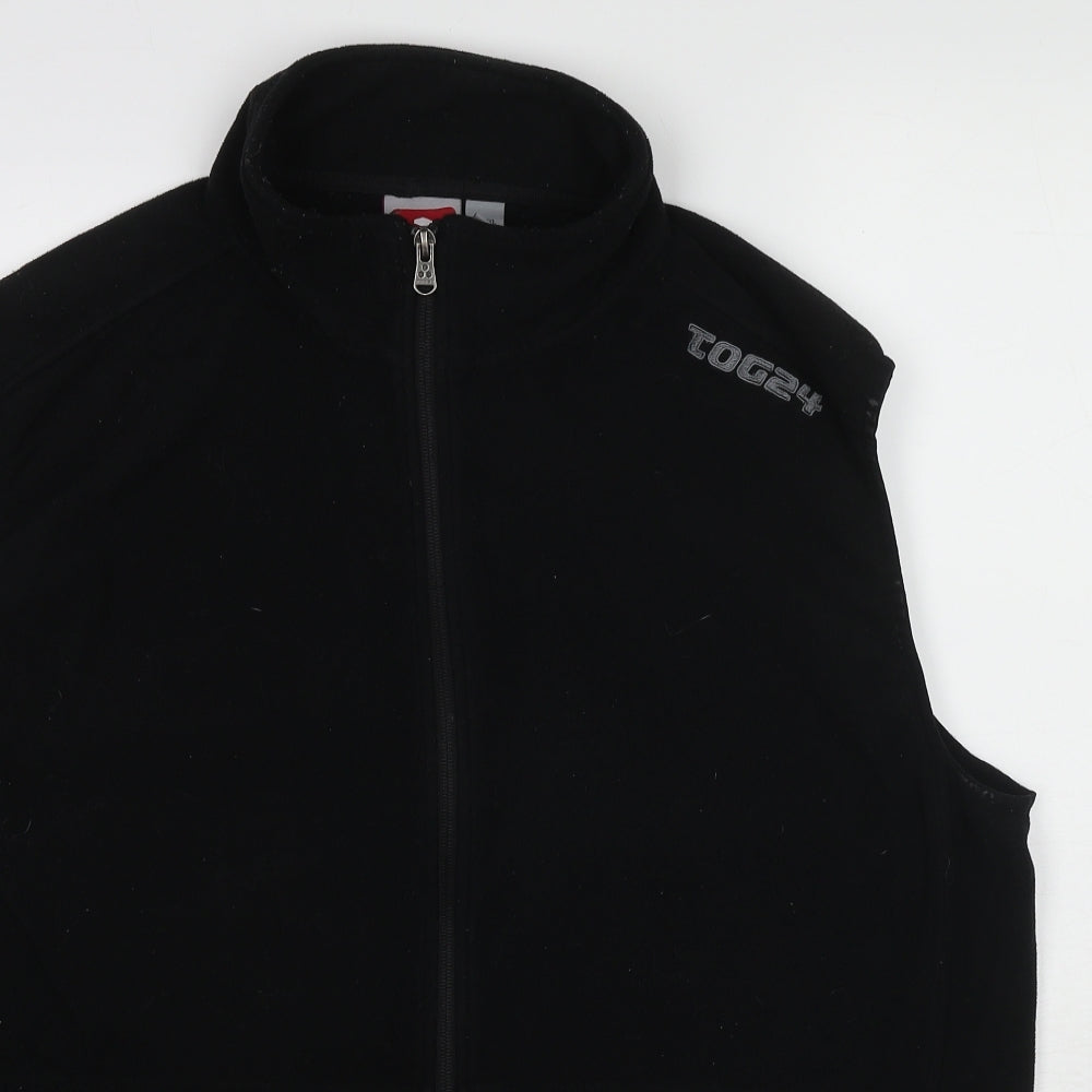 TOG24 Mens Black Gilet Jacket Size 2XL Zip