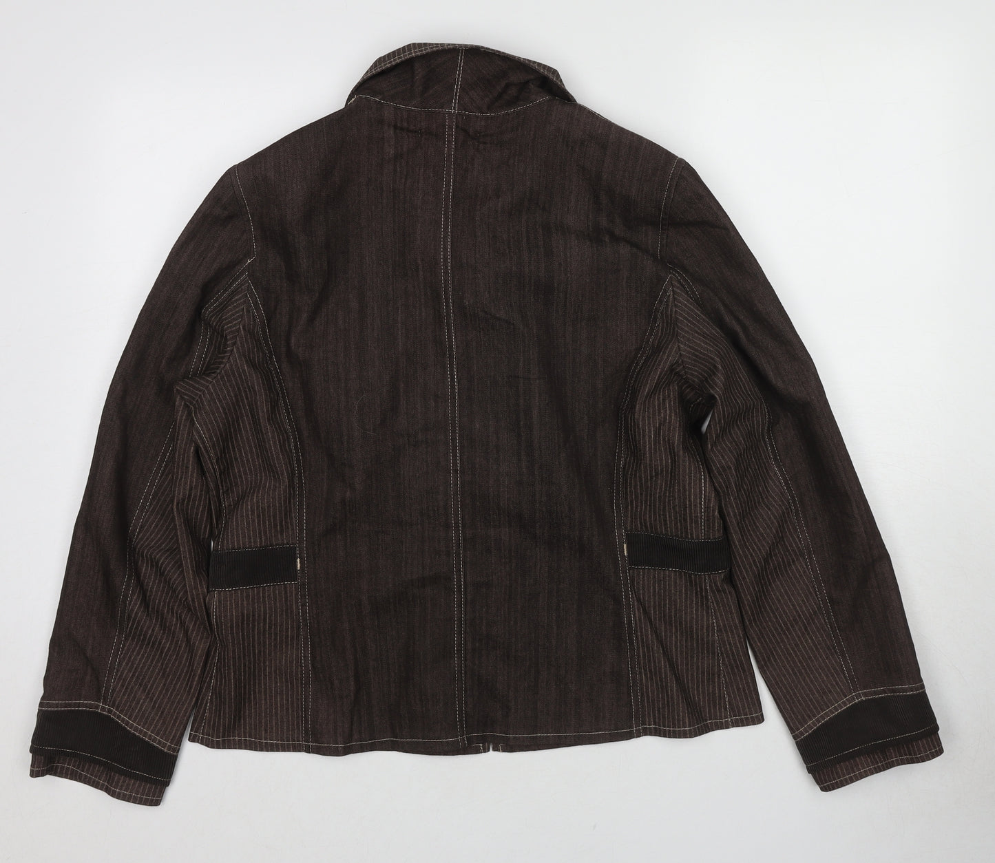 Affinites Womens Brown Jacket Size 16 Zip