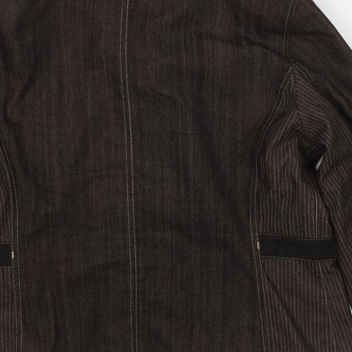 Affinites Womens Brown Jacket Size 16 Zip