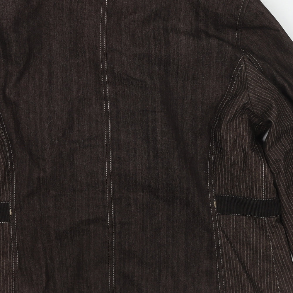Affinites Womens Brown Jacket Size 16 Zip