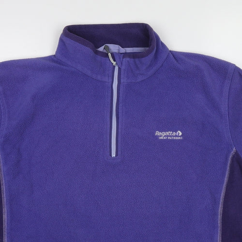 Regatta Womens Purple Colourblock Polyester Pullover Sweatshirt Size 16 Pullover