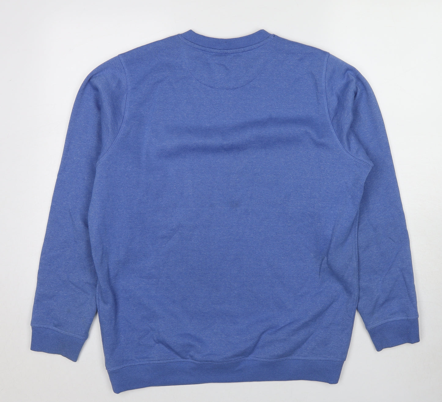 EWM Mens Blue Cotton Pullover Sweatshirt Size M