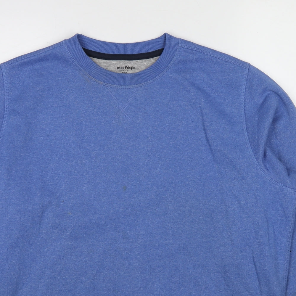 EWM Mens Blue Cotton Pullover Sweatshirt Size M