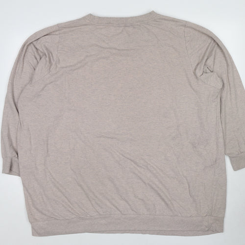 Yours Womens Beige Cotton Pullover Sweatshirt Size 26 Pullover - Weekend vibes, size 26-28