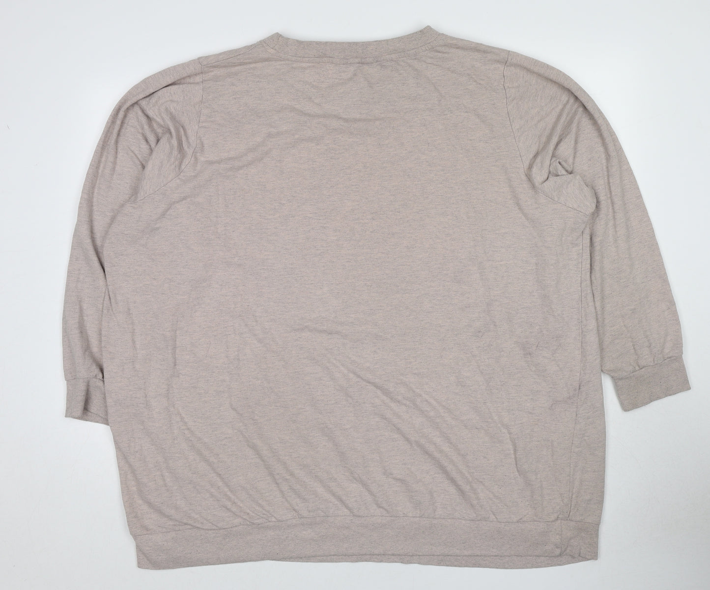 Yours Womens Beige Cotton Pullover Sweatshirt Size 26 Pullover - Weekend vibes, size 26-28