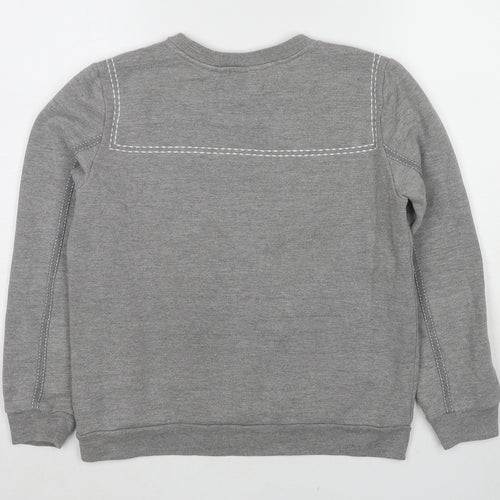 Topshop Womens Grey Cotton Pullover Sweatshirt Size 8 Pullover