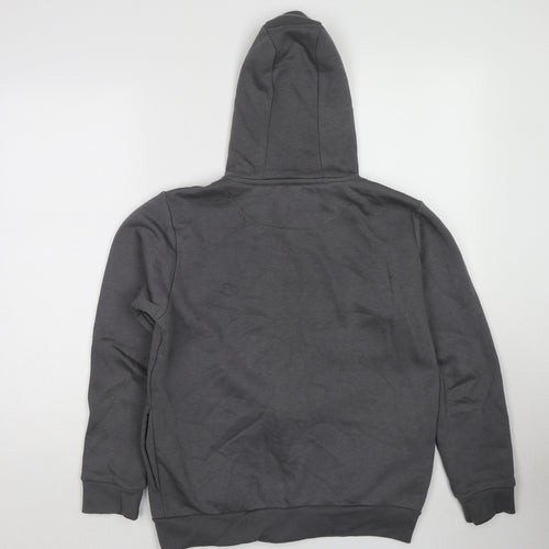 McKenzie Boys Grey Cotton Full Zip Hoodie Size 13-14 Years Zip - Size 13-15 Years