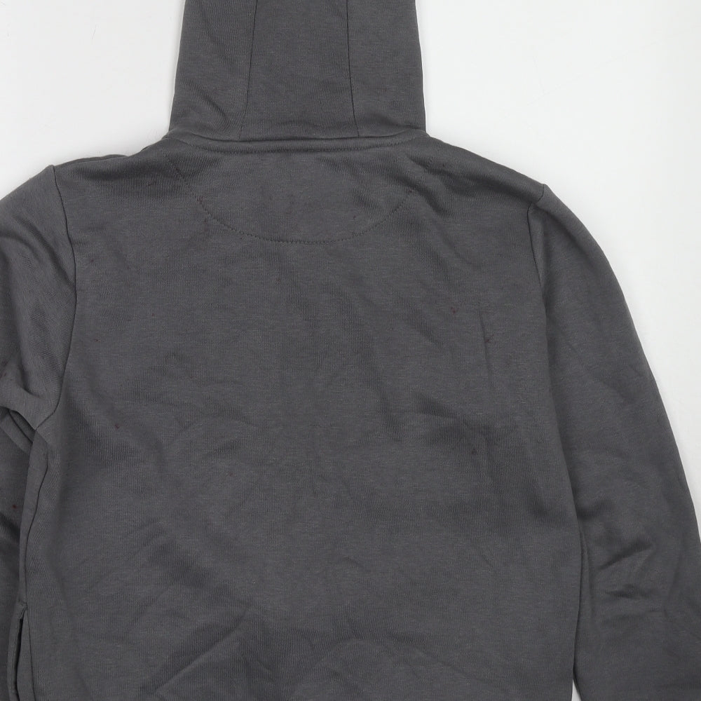 McKenzie Boys Grey Cotton Full Zip Hoodie Size 13-14 Years Zip - Size 13-15 Years