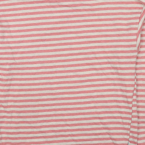 Fairplay Womens Pink Striped Cotton Pullover Sweatshirt Size M Pullover