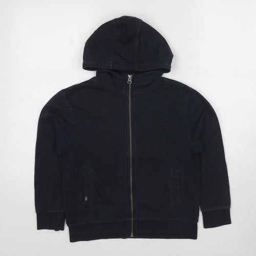 NEXT Boys Blue Cotton Full Zip Hoodie Size 8 Years Zip