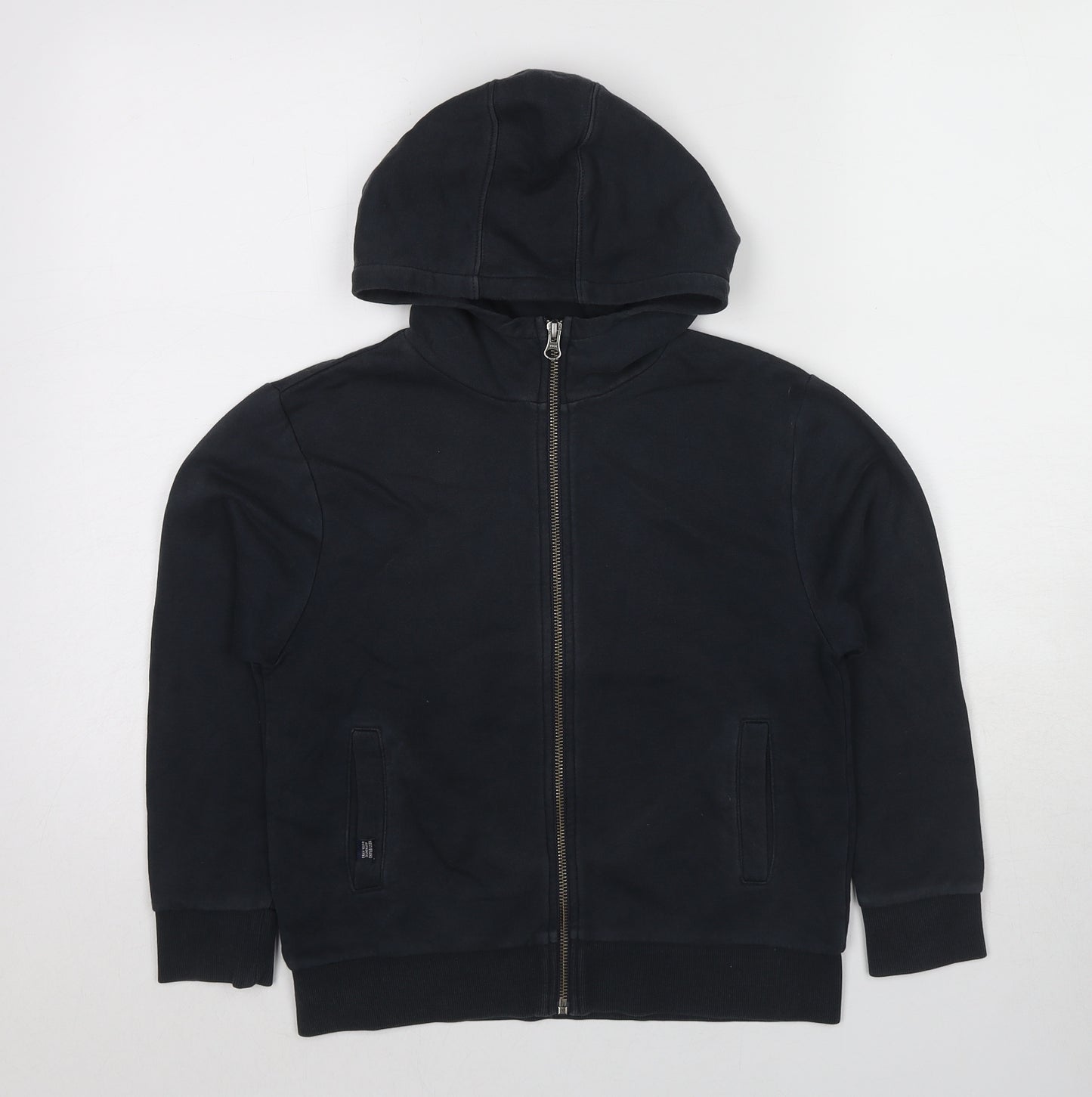 NEXT Boys Blue Cotton Full Zip Hoodie Size 8 Years Zip
