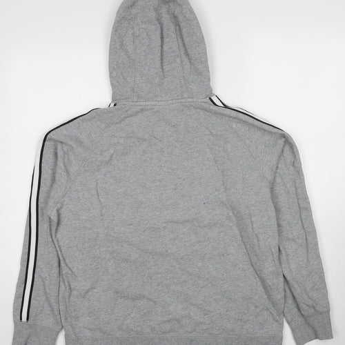 Nike Womens Grey Cotton Pullover Hoodie Size XL Pullover