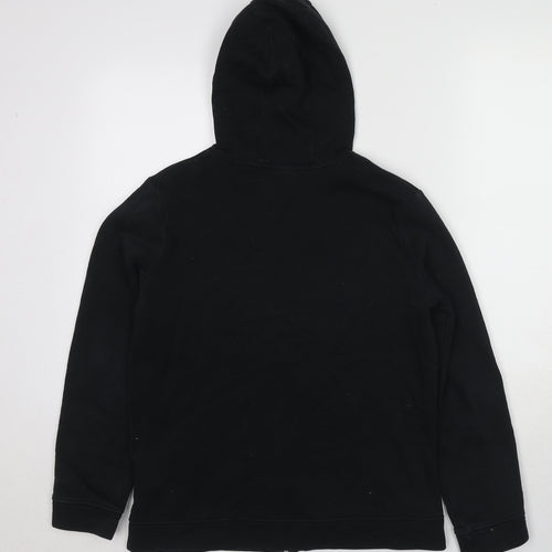Nike Boys Black Cotton Full Zip Hoodie Size 13-14 Years Zip - Size 13-15 Years
