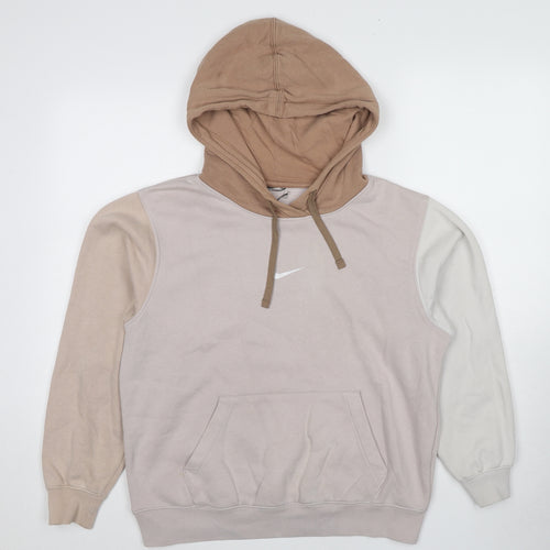 Nike Womens Multicoloured Colourblock Cotton Pullover Hoodie Size XS Pullover