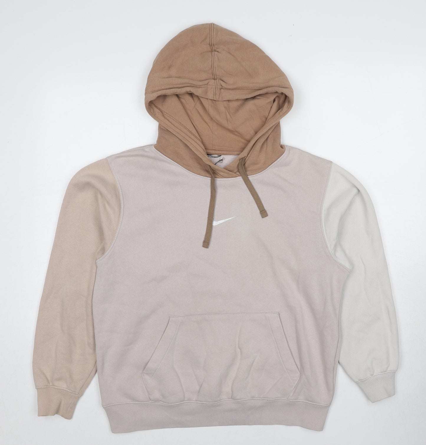 Nike Womens Multicoloured Colourblock Cotton Pullover Hoodie Size XS Pullover