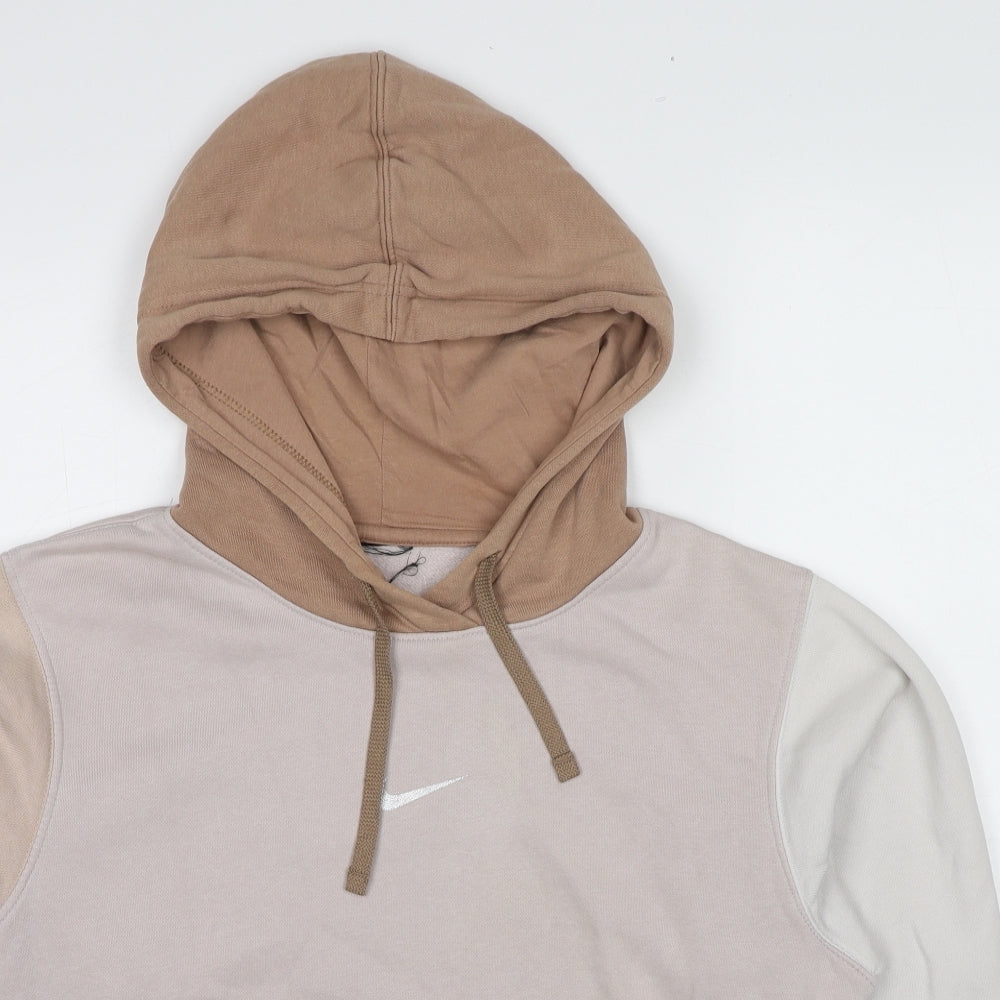 Nike Womens Multicoloured Colourblock Cotton Pullover Hoodie Size XS Pullover