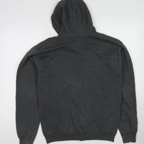 Disney Mens Grey Polyester Full Zip Hoodie Size M - Mickey Mouse