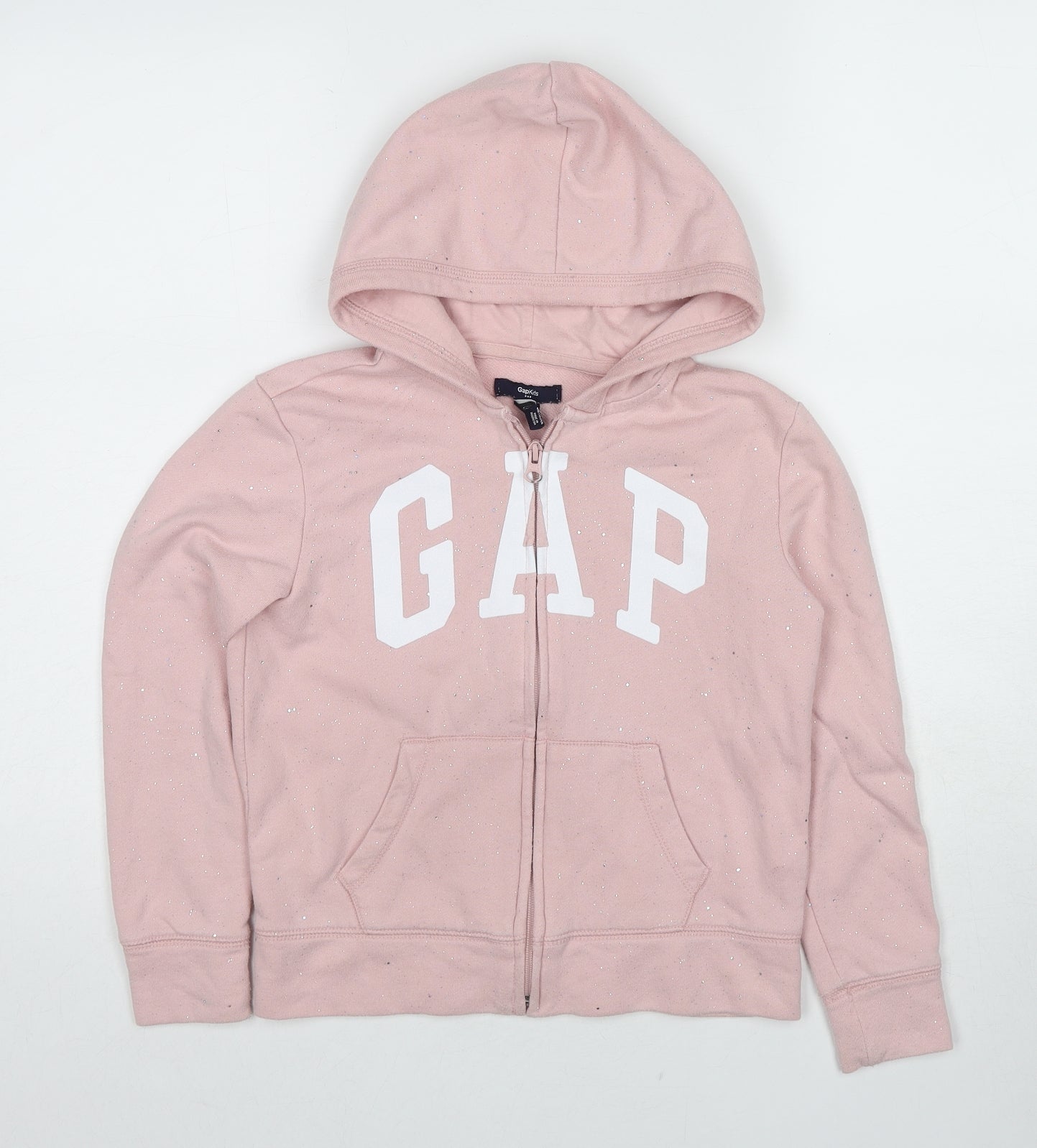 Gap Girls Pink Cotton Pullover Hoodie Size 8-9 Years Pullover