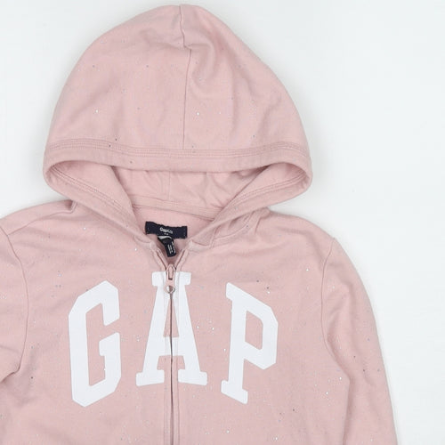 Gap Girls Pink Cotton Pullover Hoodie Size 8-9 Years Pullover