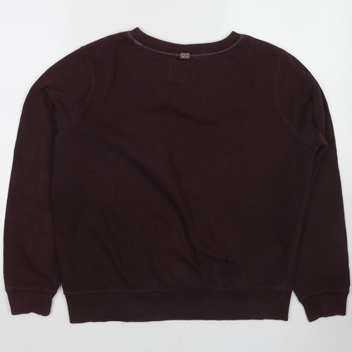 White Stuff Womens Brown Cotton Pullover Sweatshirt Size 12 Pullover