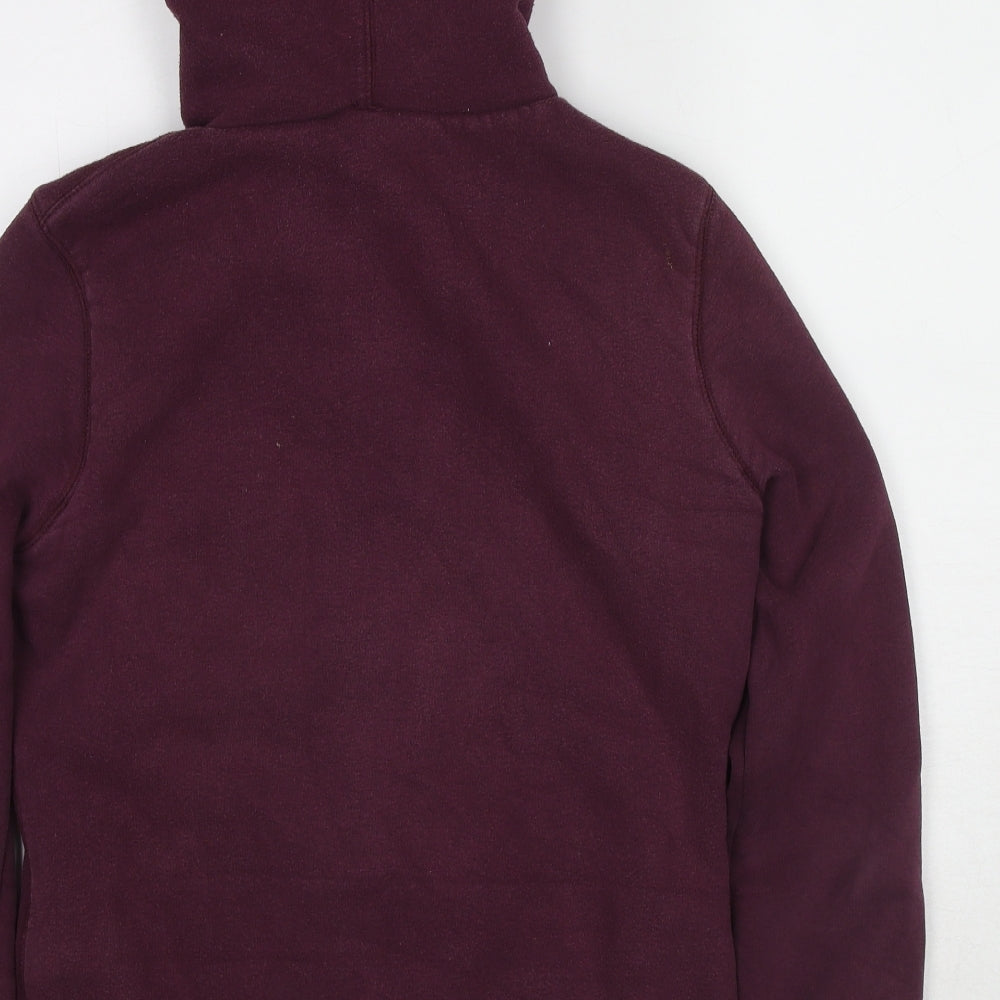 H&M Womens Red Cotton Full Zip Hoodie Size M Zip