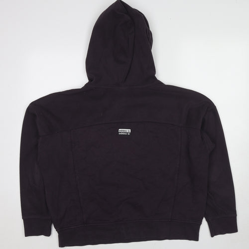 adidas Womens Purple Cotton Pullover Hoodie Size 14 Pullover