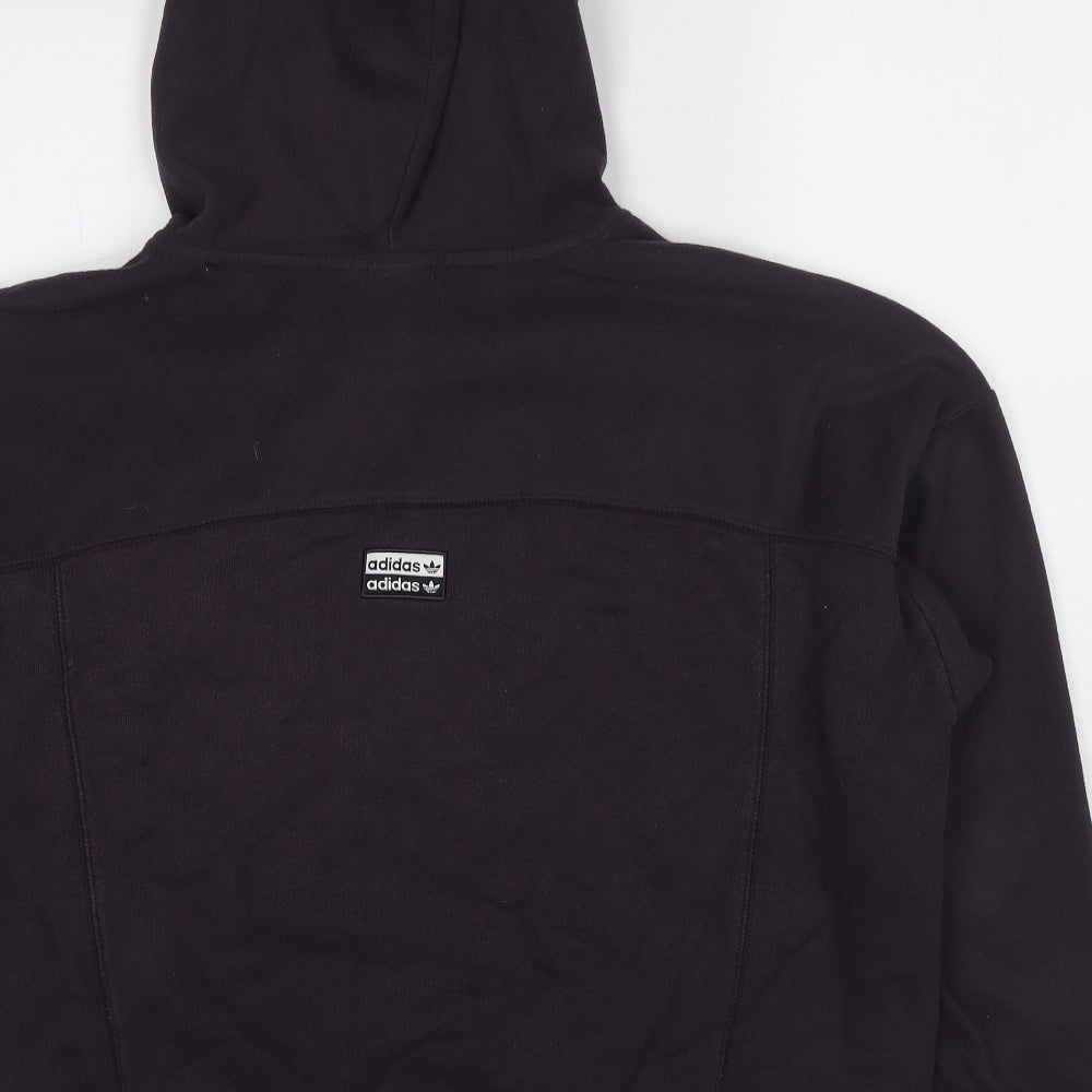 adidas Womens Purple Cotton Pullover Hoodie Size 14 Pullover