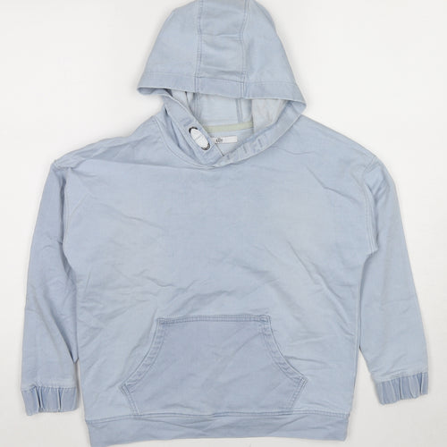 Marks and Spencer Girls Blue Cotton Pullover Hoodie Size 10-11 Years Pullover