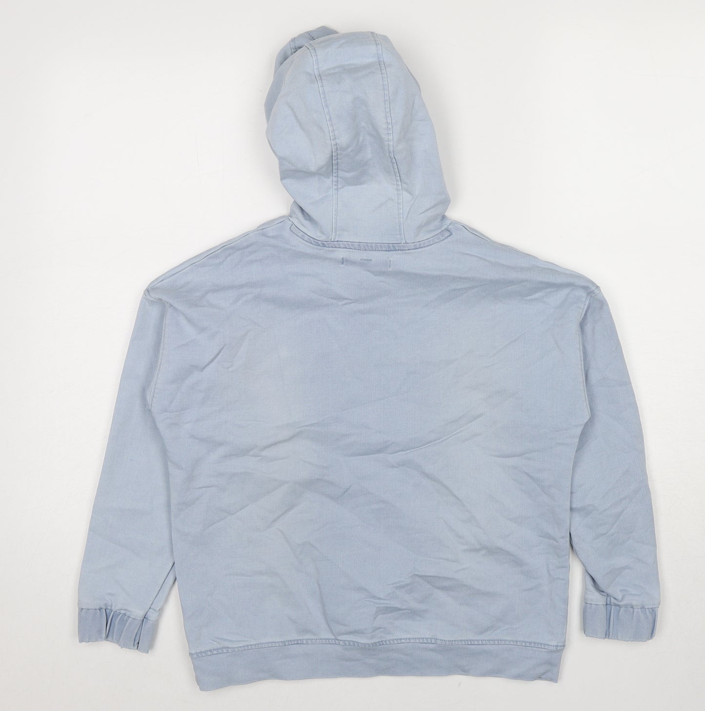 Marks and Spencer Girls Blue Cotton Pullover Hoodie Size 10-11 Years Pullover