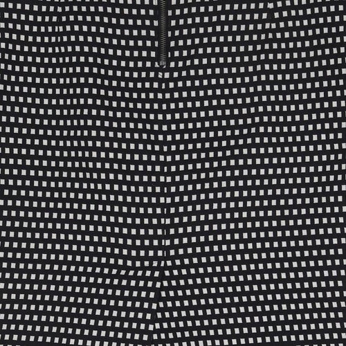 Marks and Spencer Womens Black Geometric Polyester Straight & Pencil Skirt Size 30 in Zip