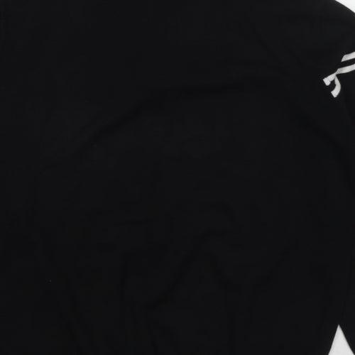 Glenmuir Womens Black High Neck Cotton Henley Jumper Size L