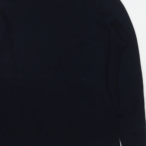 Marks and Spencer Womens Blue Roll Neck Viscose Pullover Jumper Size 16