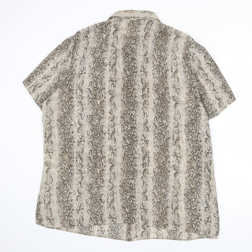 Canada Womens Multicoloured Animal Print Polyester Basic Button-Up Size 20 Collared - Snake Print