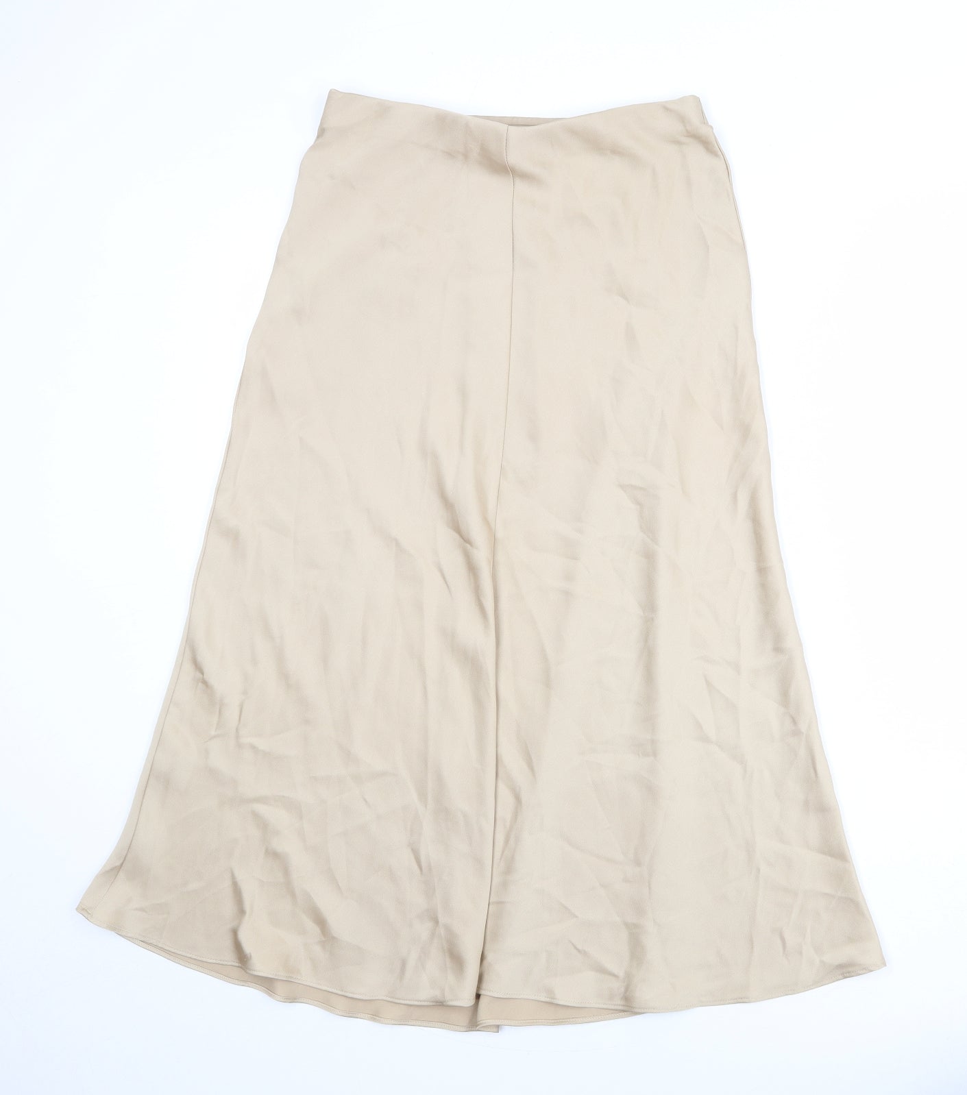 H&M Womens Beige Viscose Swing Skirt Size S