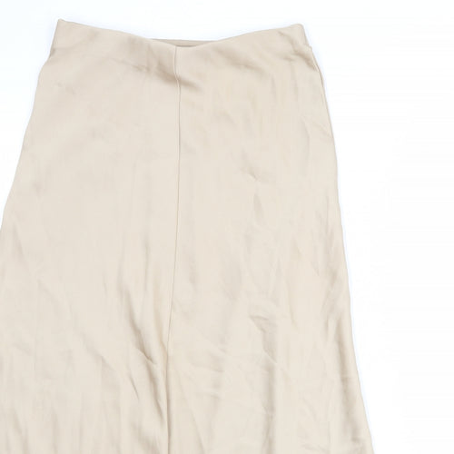 H&M Womens Beige Viscose Swing Skirt Size S