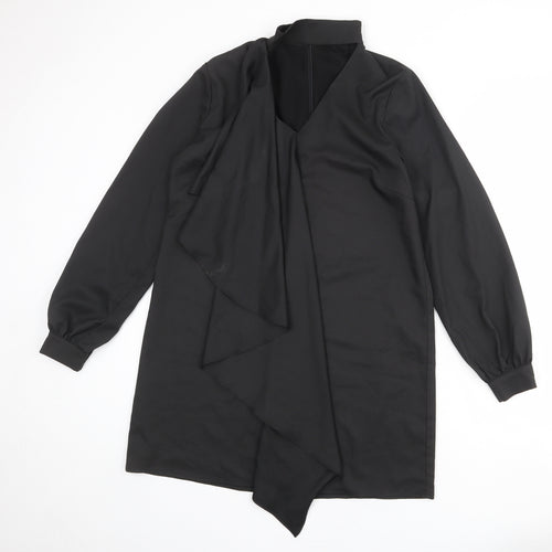 Glamorous Womens Black Polyester A-Line Size 10 Halter Zip