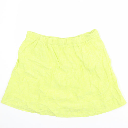 Stile Benetton Womens Green Cotton Skater Skirt Size 10