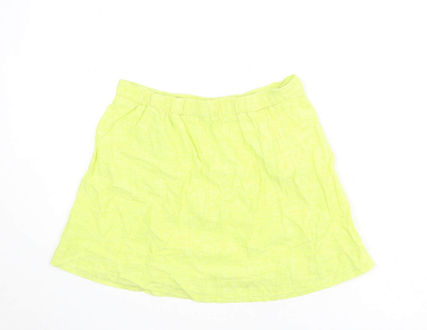 Stile Benetton Womens Green Cotton Skater Skirt Size 10