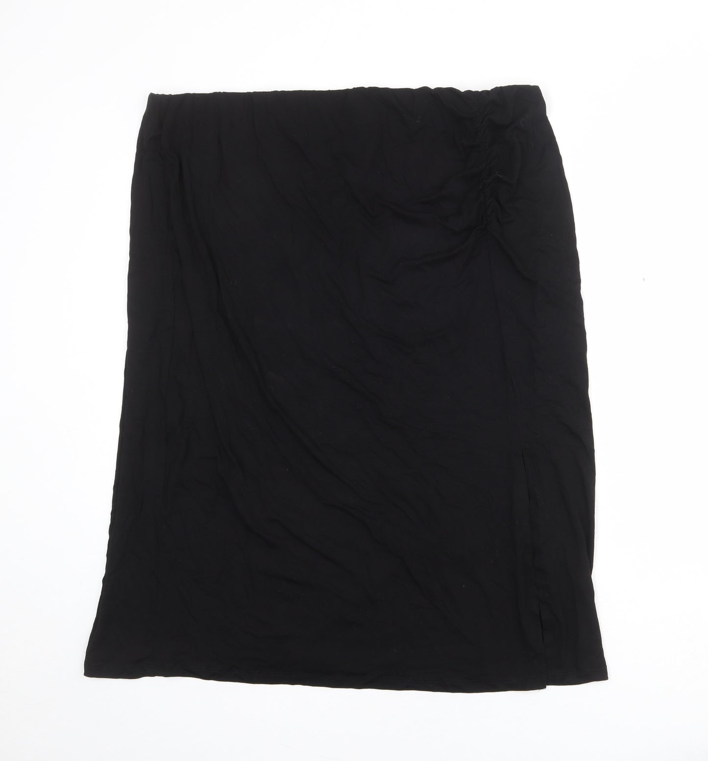 Very Womens Black Viscose A-Line Skirt Size 20