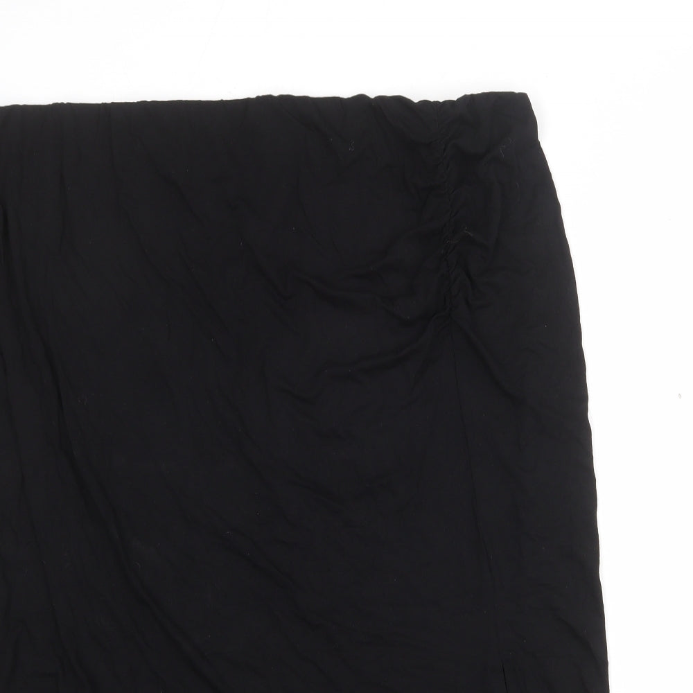 Very Womens Black Viscose A-Line Skirt Size 20