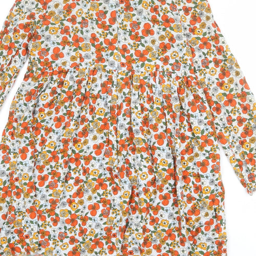 ASOS Womens Multicoloured Floral Viscose A-Line Size 8 Mock Neck Zip