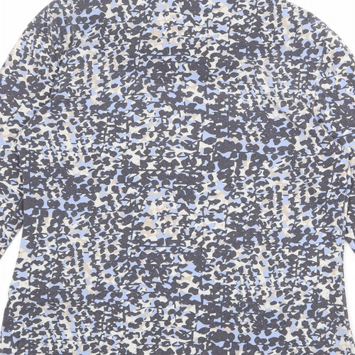 Classic Womens Multicoloured Geometric Viscose Basic T-Shirt Size 10 Boat Neck