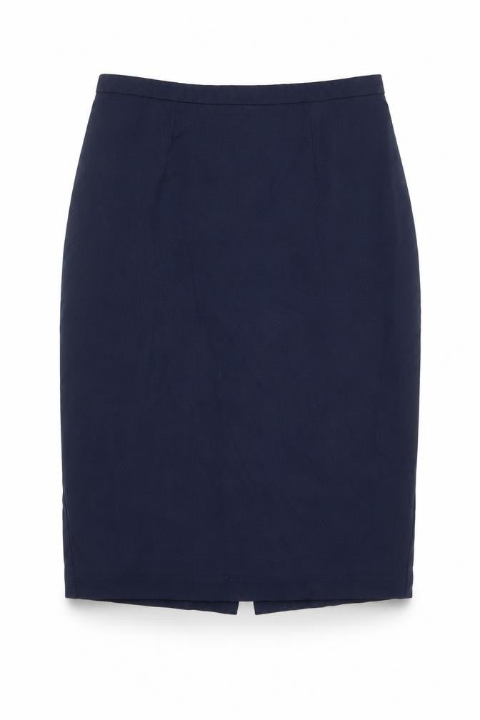 Marks and Spencer Womens Blue Polyester Straight & Pencil Skirt Size 28 in Zip