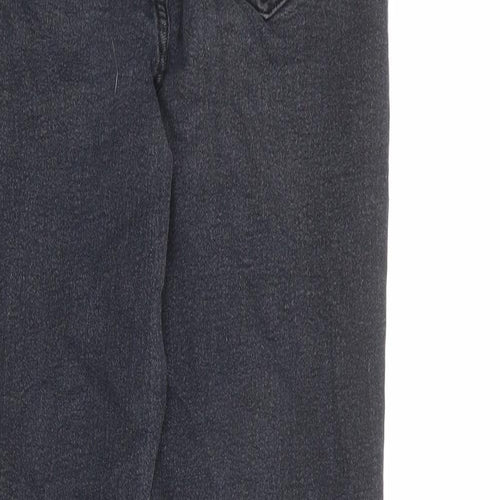Boohoo Womens Grey Cotton Skinny Jeans Size 6 L28 in Regular Zip