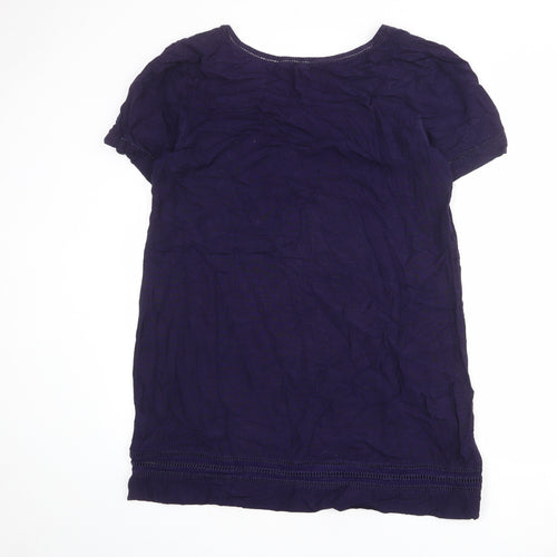 NEXT Womens Blue Viscose Shift Size XL V-Neck Pullover