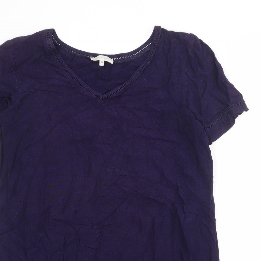 NEXT Womens Blue Viscose Shift Size XL V-Neck Pullover