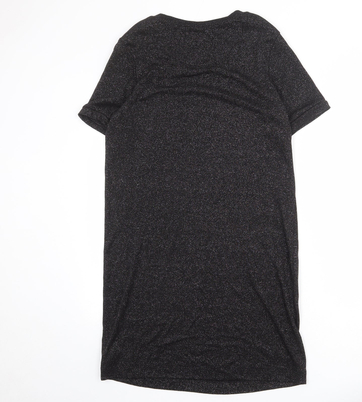 NEXT Womens Black Viscose Shift Size 14 Round Neck Pullover